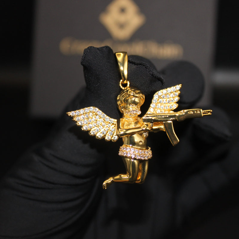 Angel With Gun Pendant – Crazycoolchain